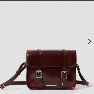 SOLD - Dr. Martens Dark Red Vegan Leather Satchel